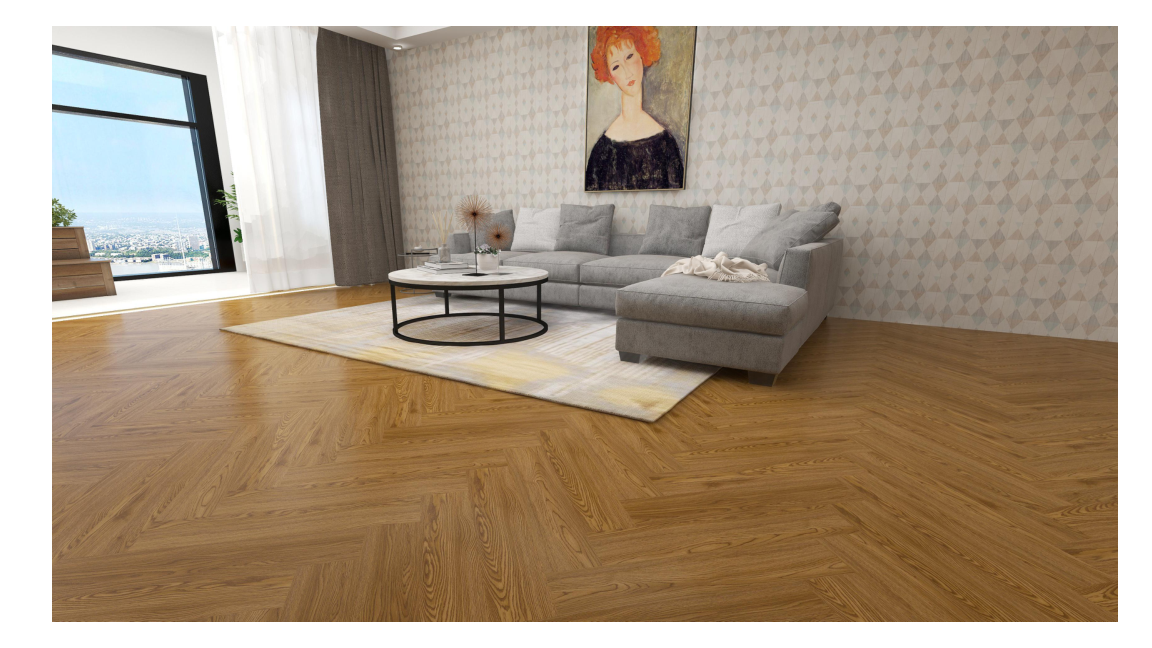 Installed flooring effect
